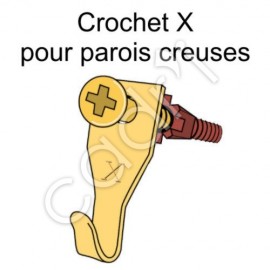 Crochets à Tableaux Le Crochet X Spécial Parois Creuses
