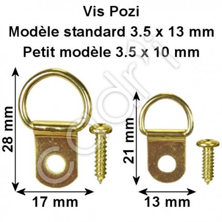 Attaches D-Rings Laitonnées - Modèle Standard et Petit Modèle