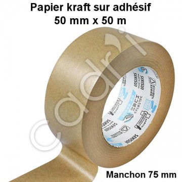 Papier Kraft sur Adhésif - Rouleau de 50 m