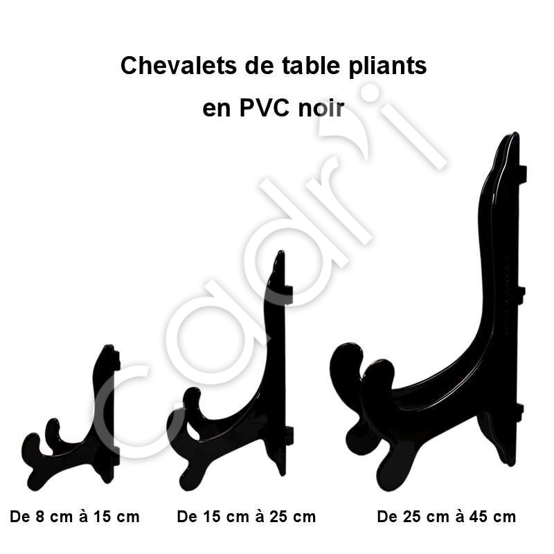 Chevalets de Table Pliant PVC Noir